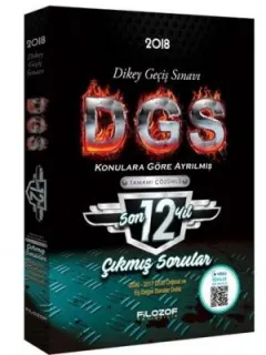 2018 DGS Konulara Göre Ayrılmış Tamamı Çözümlü Son 12 Yıl Çıkmış Sorular