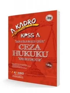 2018 KPSS A Ceza Hukuku Konu Anlatımlı Kitap