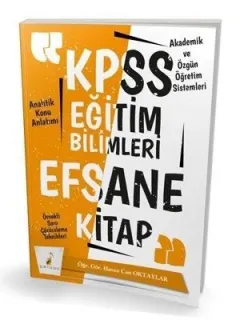 2019 KPSS Eğitim Bilimleri Efsane Kitap Konu Anlatımlı