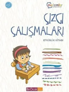 Çizgi Çalışmaları Etkinlik Kitabı-48 Ay ve Üzeri Mavi Çember Okul Öncesi Eğitim Seti