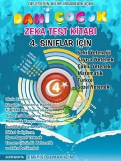 Dahi Çocuk Zeka ve Test Kitabı  4. Sınıflar İçin Soru Bankası Tamamı Çözümlü