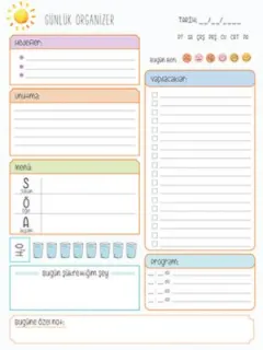 Günlük Organizer Bloknot - Günlük Hayatı Planlayan Bir Kurtarıcı