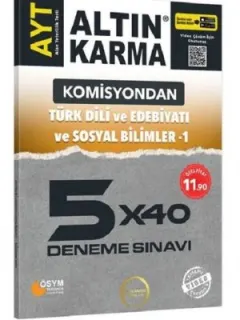 Komisyondan AYT Türk Dili ve Edebiyatı ve Sosyal Bilimler 1-5x40 Deneme Sınavı