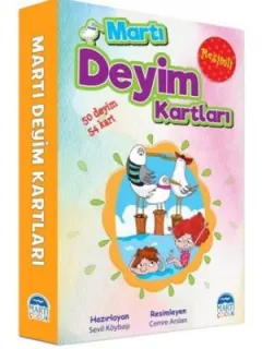 Resimli Martı Deyim Kartları-50 Deyim 54 Kart