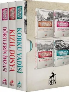 Sherlock Holmes Roman Seti-4 Kitaplık Kutulu Set