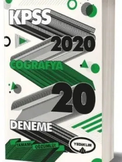 Yediiklim 2020 KPSS Genel Kültür Coğrafya Tamamı Çözümlü 20 Deneme